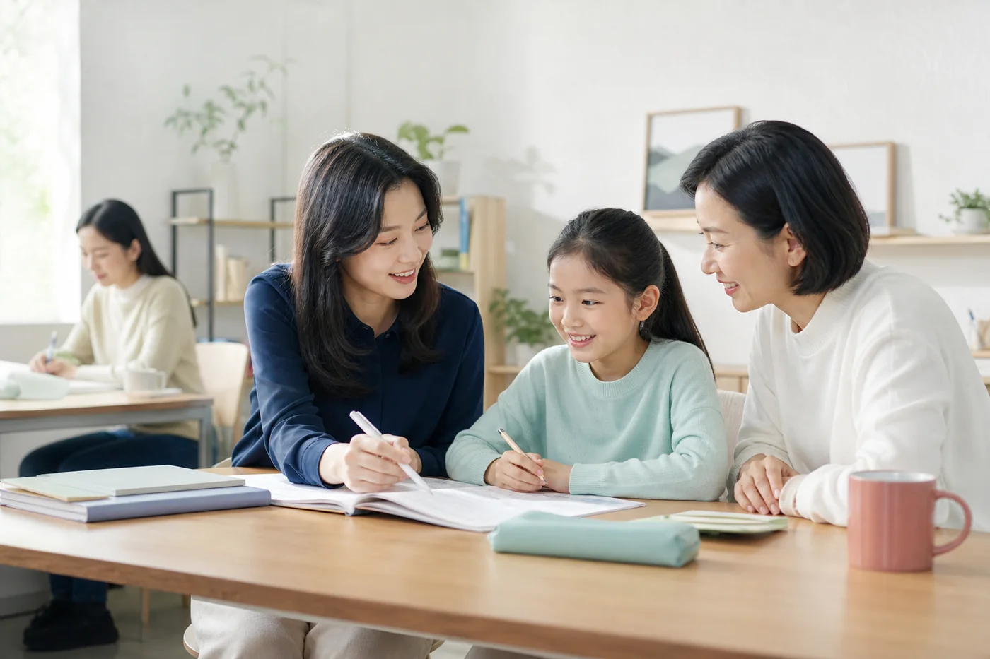 선생님과 학생이 함께 공부하는 1대1 과외